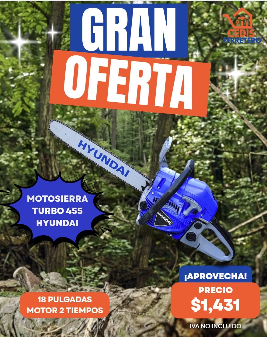Motosierra Turbo 455 Hyundai